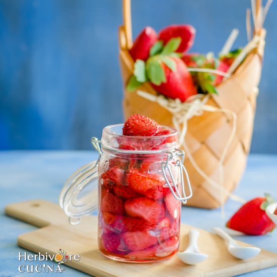 Roasted Strawberries - Recipe photo by Herbivore Cucina