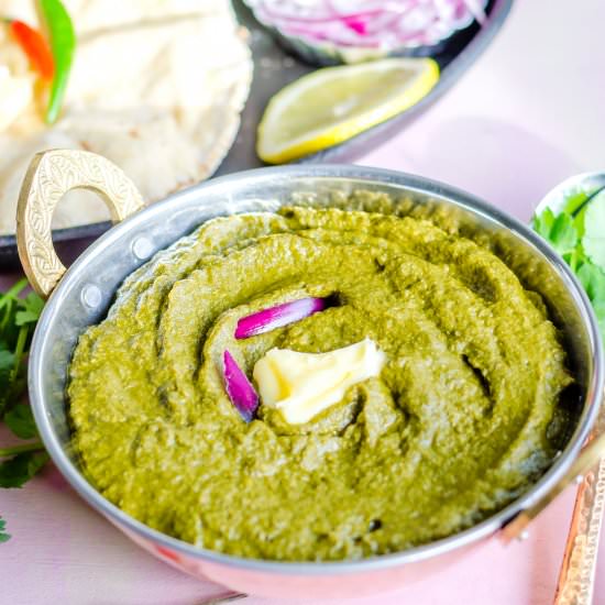 Slow Cooker Sarson da Saag - Recipe photo by Herbivore Cucina