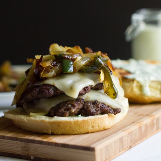 Copycat Monterey Melt Burger - Recipe photo by awayfromthebox