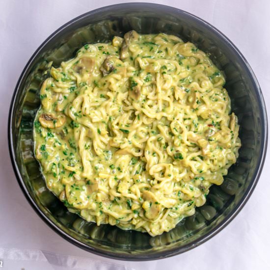 Best Noodle Eggless Carbonara - Recipe photo by dimpieekitchen