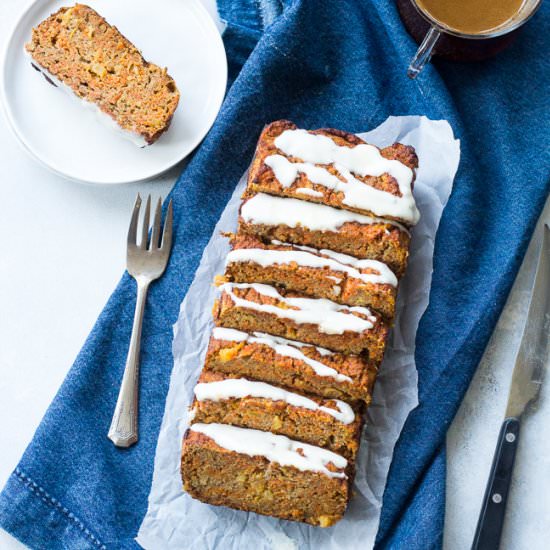 Pineapple Carrot Cake Bread - Recipe photo by paleorunningmomma