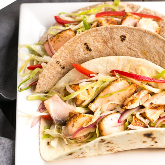 Soft Shell Salmon Tacos - Recipe photo by thatskinnychickcanbake
