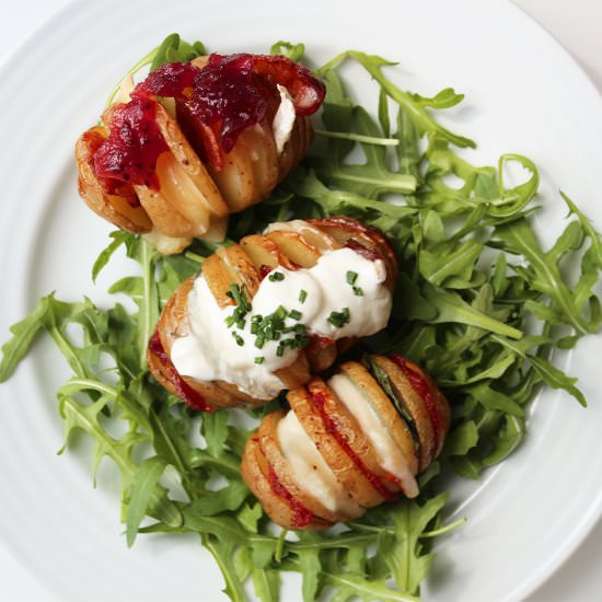 Mini Hasselback Potatoes-3 Ways - Recipe photo by SlowThe CookDown