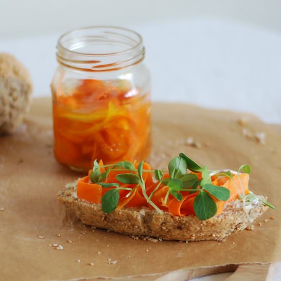 Quick Pickled Carrots with Ginger - Recipe photo by Inspired by the Seasons
