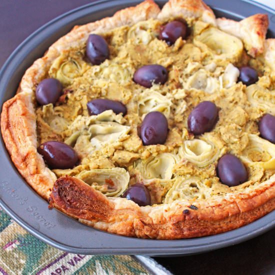 Vegan Olive and Artichoke Tart - Recipe photo by healthyharvest