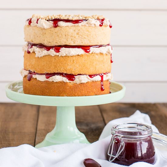 Peanut Butter & Jelly Cake - Recipe photo by Livforcake