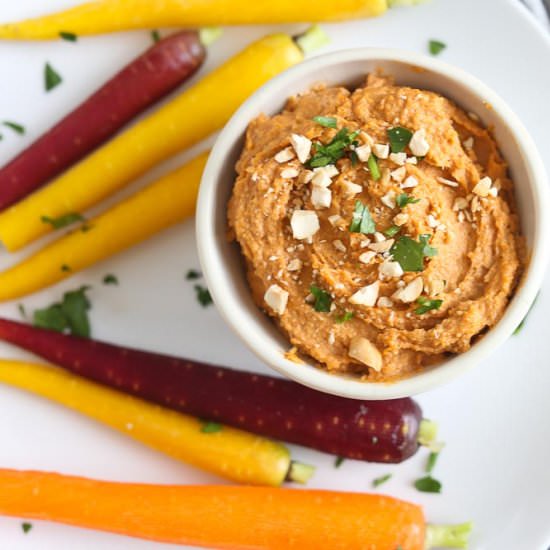 Smoky Sun-Dried Tomato Cashew Dip - Recipe photo by Happy Healthy Mama
