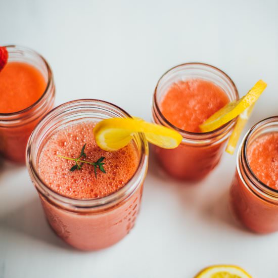 Strawberry Coconut Watermelon-ade - Recipe photo by frolic chocolate
