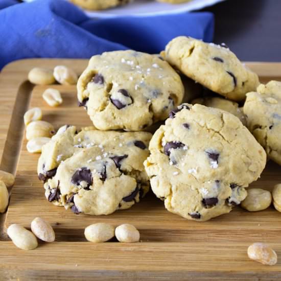 Soft-Baked Chocolate Chip PB Cookie - Recipe photo by shebakeshere