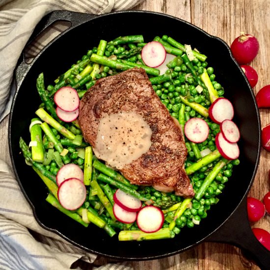 Ribeye Steaks & Mustard Cream Sauce - Recipe photo by AHintofWine