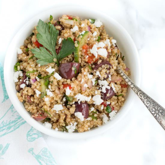 Mediterranean Quinoa Salad - Recipe photo by nourishedtheblog