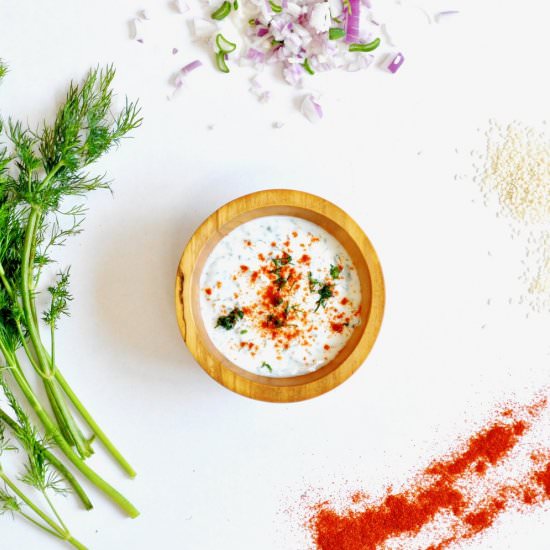 dill raita with chili and agave - Recipe photo by LaurelSt.Kitchen