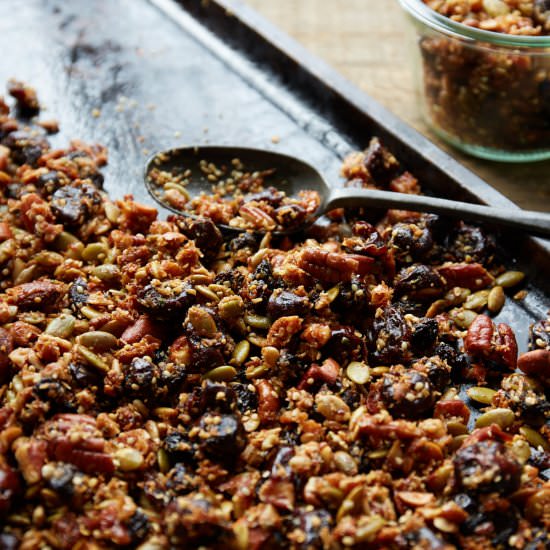 Seed, Nut and Sour Cherry Granola - Recipe photo by LaurelSt.Kitchen