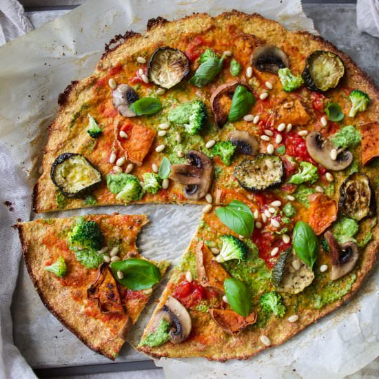Dairy Free Cauliflower Pizza - Recipe photo by cleaneatinggoddess