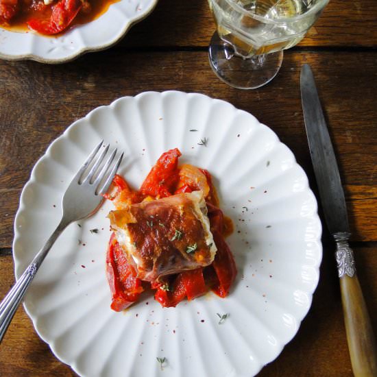monkfish fillets & Piperade sauce - Recipe photo by sabine@mamangerie