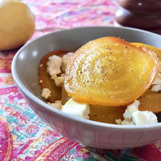 Golden Beet Salad with Feta - Recipe photo by thirstyradish