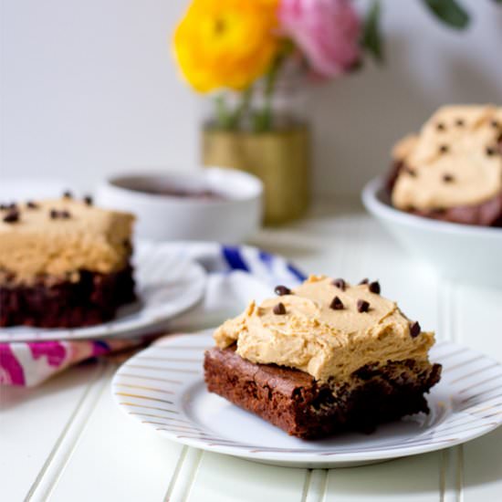 Peanut Butter Frosted Brownies - Recipe photo by Unusuallylovely