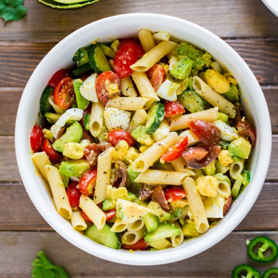Deviled Egg Pasta Salad - Recipe photo by ChefDeHome