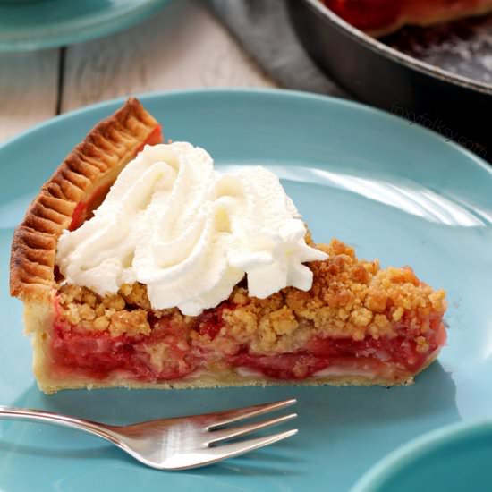 Strawberry Rhubarb Pie - Recipe photo by foxy folksy