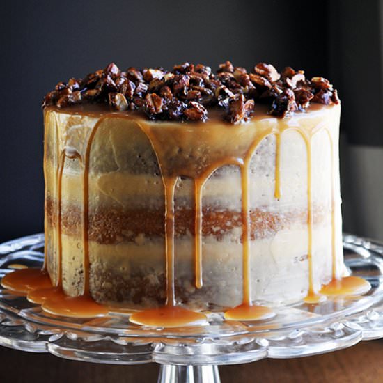 Gluten Free Caramel Cake - Recipe photo by BatterandDough
