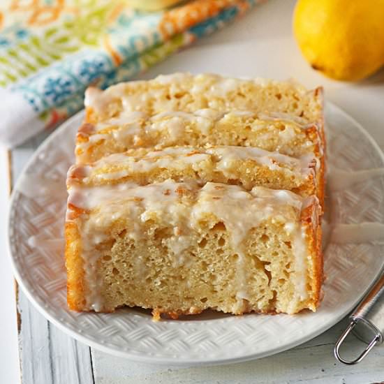 Lemon Loaf with Sour Cream Glaze - Recipe photo by TheSugarSandBox