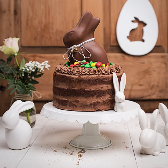 Chocolate easter bunny cake - Recipe photo by cookingcatrin