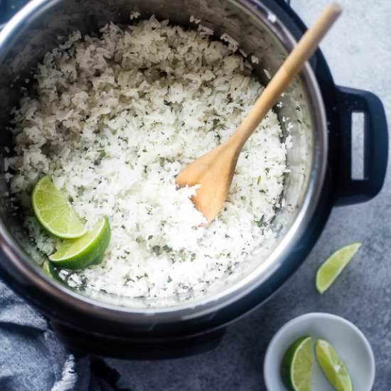 Instant Pot Cilantro Lime Rice - Recipe photo by foodfaithfitness