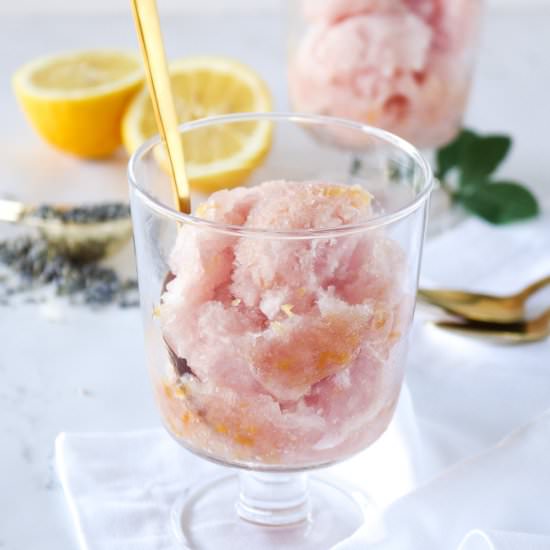 Lavender Lemonade Sorbet - Recipe photo by clubcrafted
