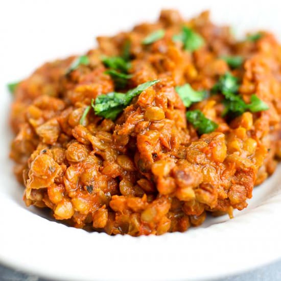 Creamy Lentils in the Instant Pot - Recipe photo by Happy Healthy Mama