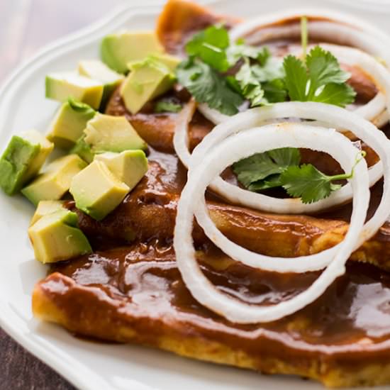 Spicy Cheese Enchiladas - Recipe photo by Carissa @ thrift and spice