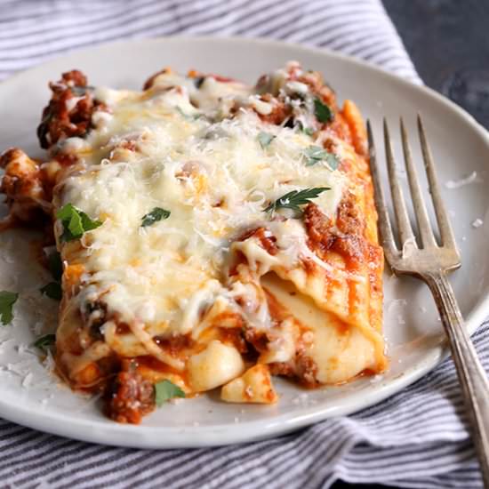 String Cheese Manicotti - Recipe photo by Melanie Makes