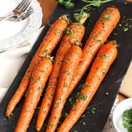 Honey Roasted Carrots - Recipe photo by suebeehomemaker