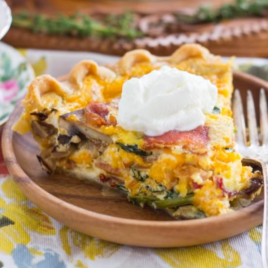 Bacon Quiche Pie - Recipe photo by thegoldlininggirl