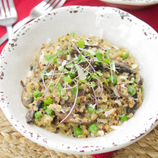 Wild Mushroom Quinoa Risotto - Recipe photo by tiffanybendayan