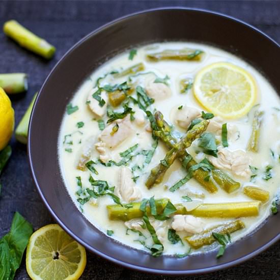 Creamy Lemon Chicken Soup - Recipe photo by wholesomelicious