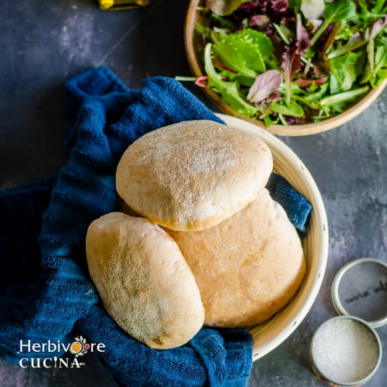 Ciabatta Sandwich Rolls - Recipe photo by Herbivore Cucina