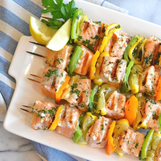 Easy Salmon Kebabs - Recipe photo by loveandfoodforeva