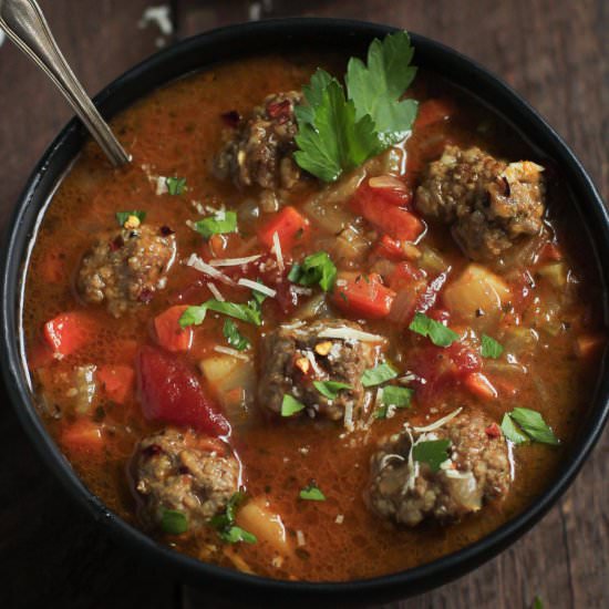 Healthy Meatball Vegetable Soup - Recipe photo by PrimaveraKitchen