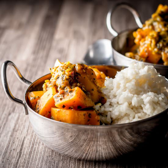 Burmese Pumpkin Curry with Tamarind - Recipe photo by Brian Jones