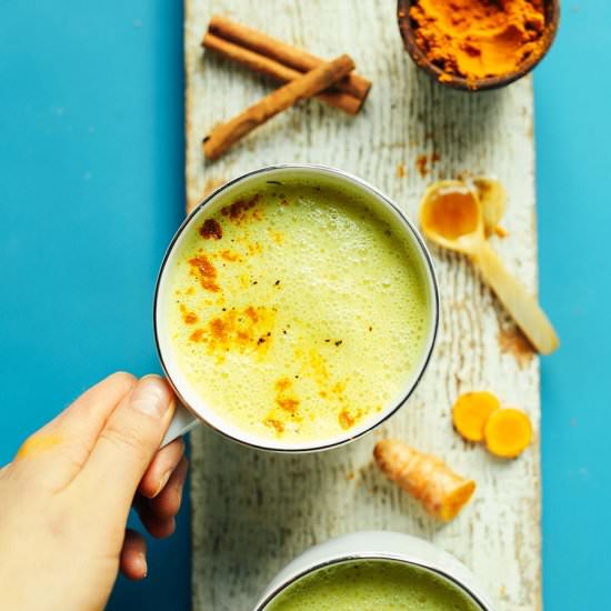 5-Minute Vegan Golden Milk - Recipe photo by minimalist baker