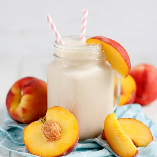 Peach Cobbler Protein Shake - Recipe photo by JennMeyering