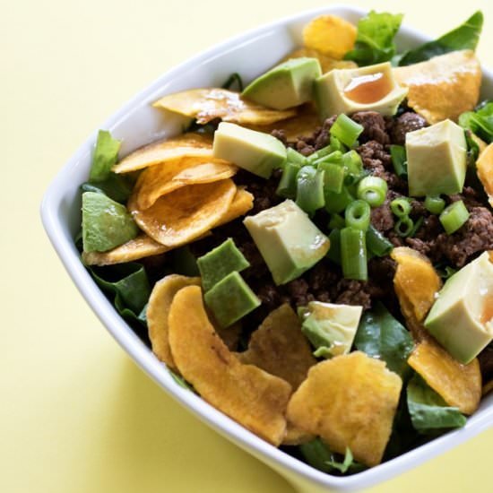 Easiest Taco Salad Ever - Recipe photo by rebekahleanutrition