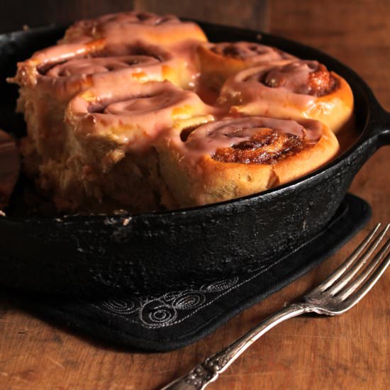sweet rolls with blood orange glaze - Recipe photo by wherethewildcakegrows