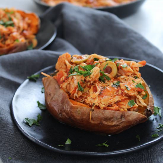 Chicken Empadão Sweet Potato Boats - Recipe photo by whatstheovenonfor