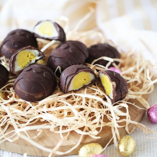 Caramel Creme Eggs (Dairy Free) - Recipe photo by begoodorganics