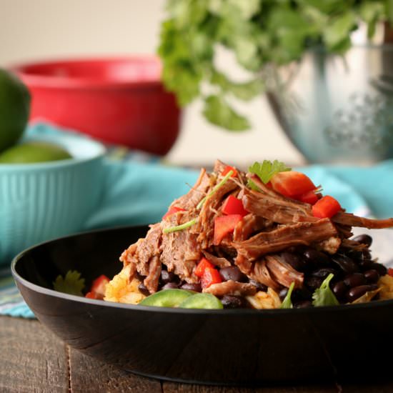 Barbacoa Burrito Bowl - Recipe photo by soberchicken56