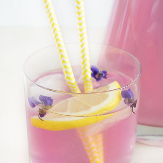 Violet lemonade - Recipe photo by FitSweet