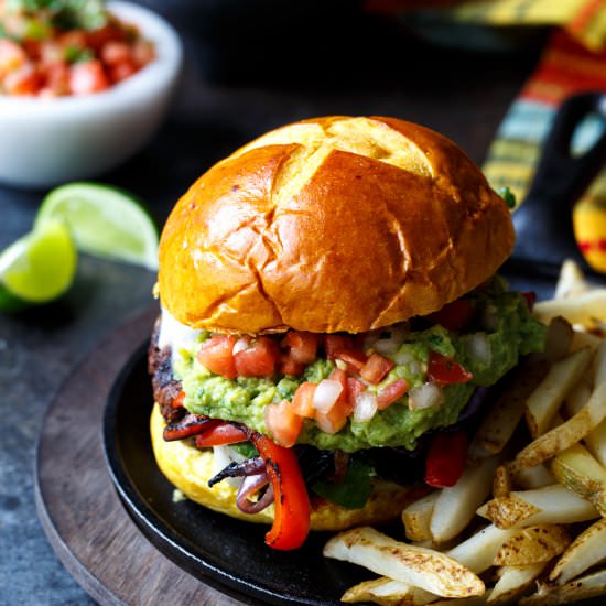 Fajita Burgers - Recipe photo by sharedappetite