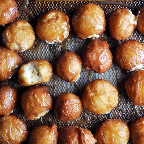 Salted Caramel Doughnut Holes - Recipe photo by BatterandDough
