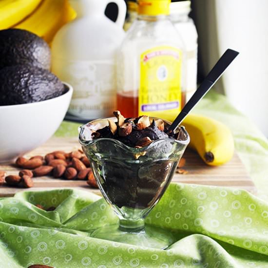 10-Min Chocolate Avocado Pudding - Recipe photo by BatterandDough